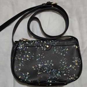 New Day Crossover Long Adjustable/Strp Dk Blue Painted Flowers